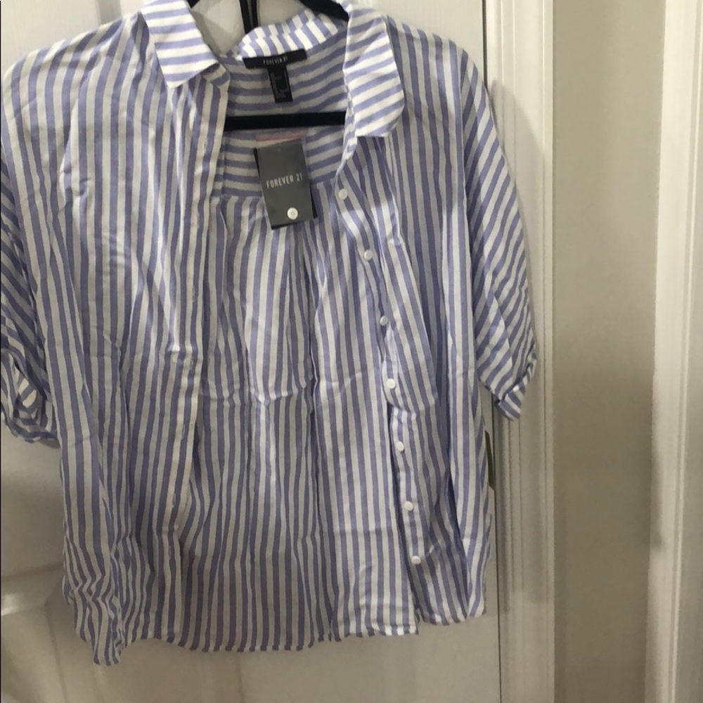Striped button up